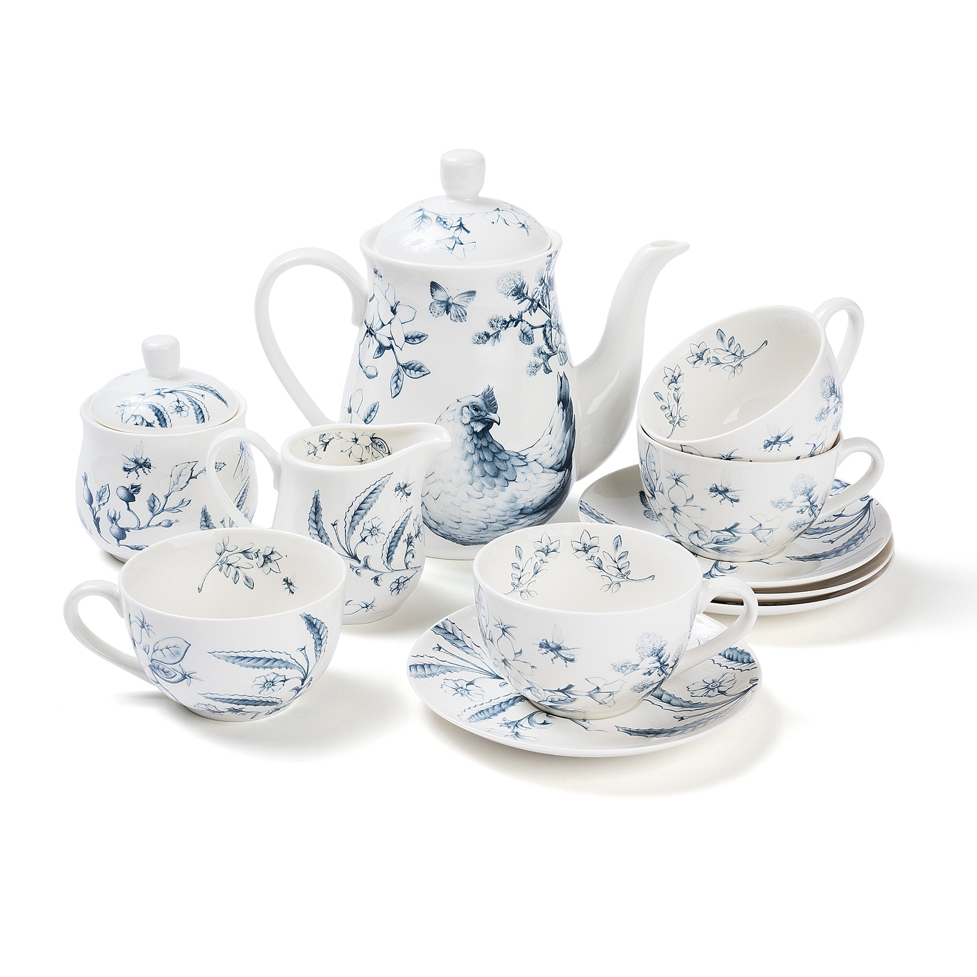 11 - Piece Tea SetBlue