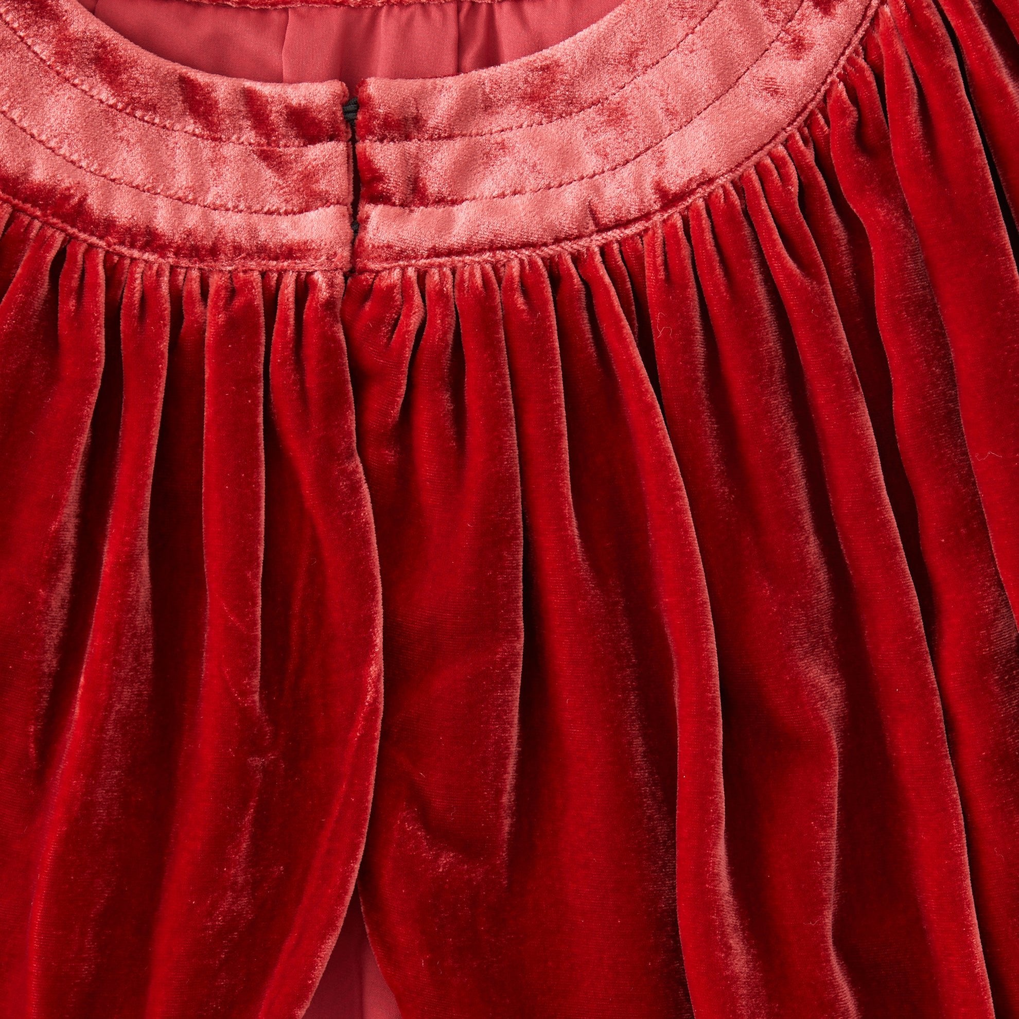 1930s Velvet CapeletRed Dahlia