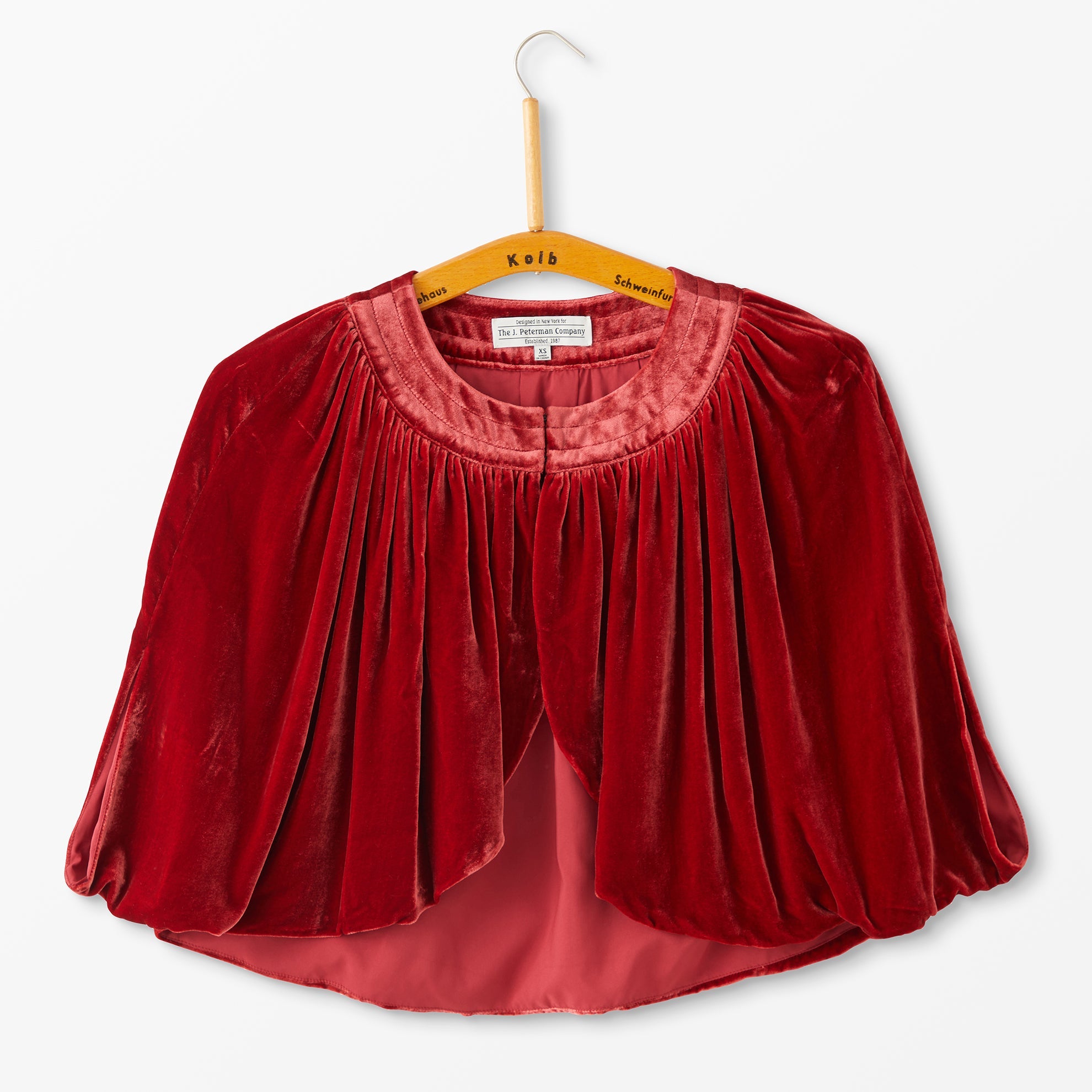 1930s Velvet CapeletRed Dahlia