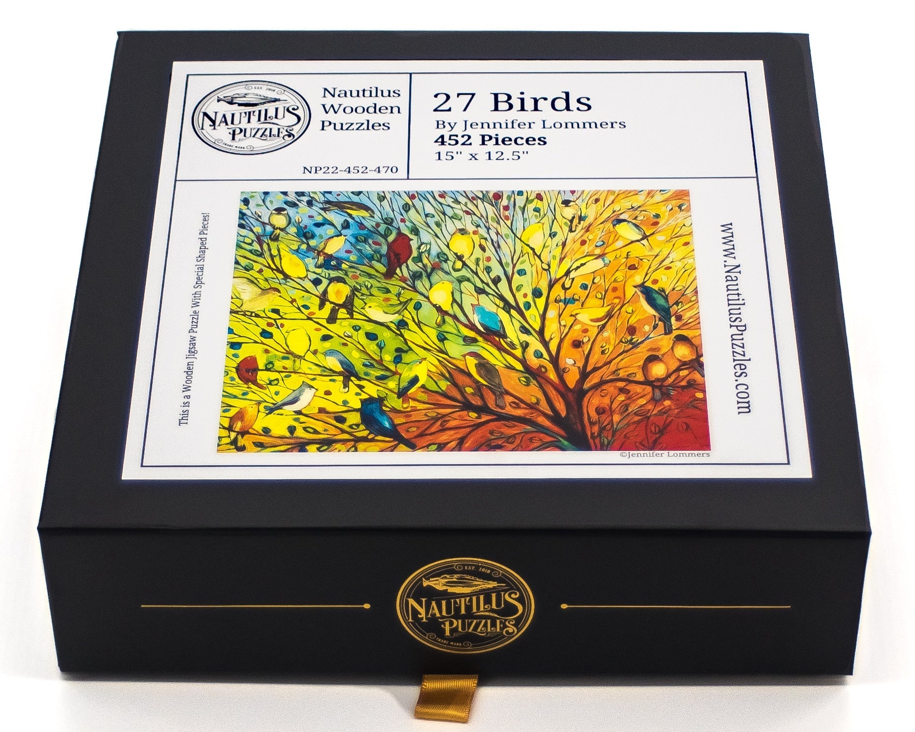 27 Birds (452 Piece Wooden Jigsaw Puzzle)