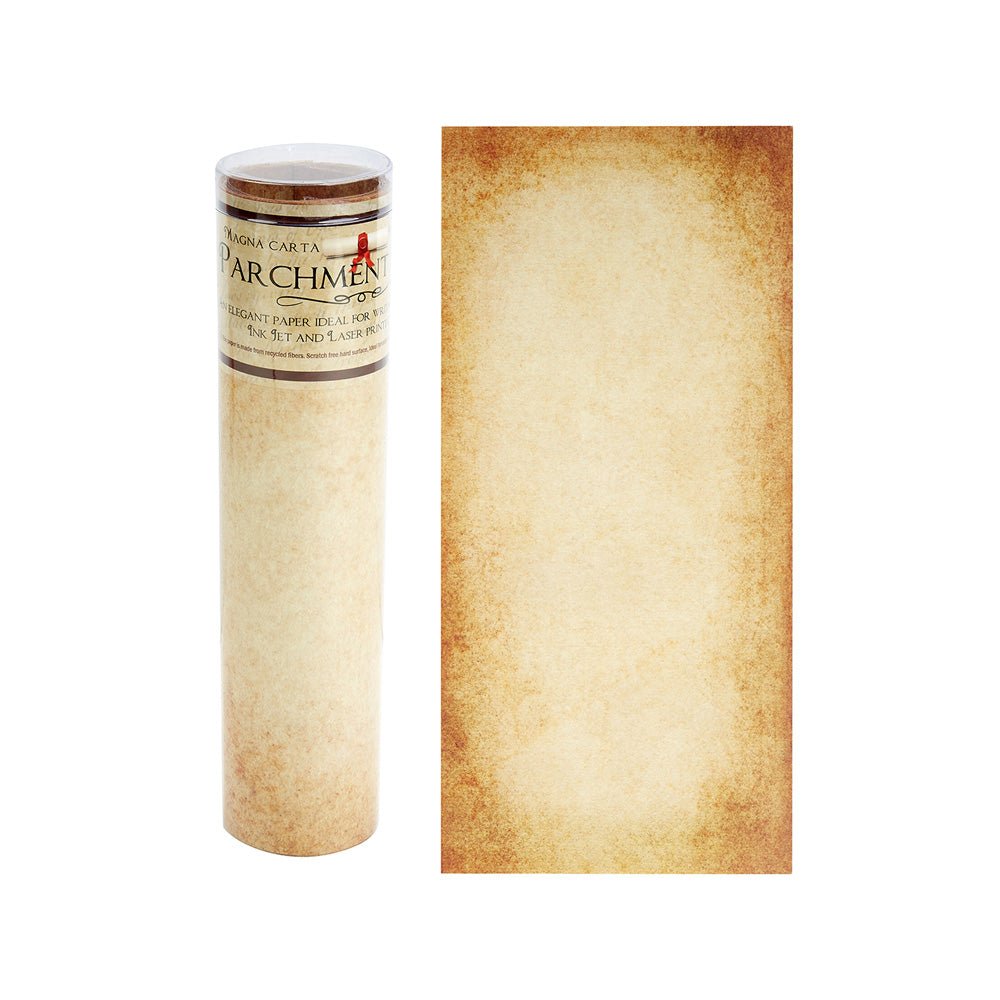 Aged Parchment Scroll Paper - 8.5x18" long - 6/PK