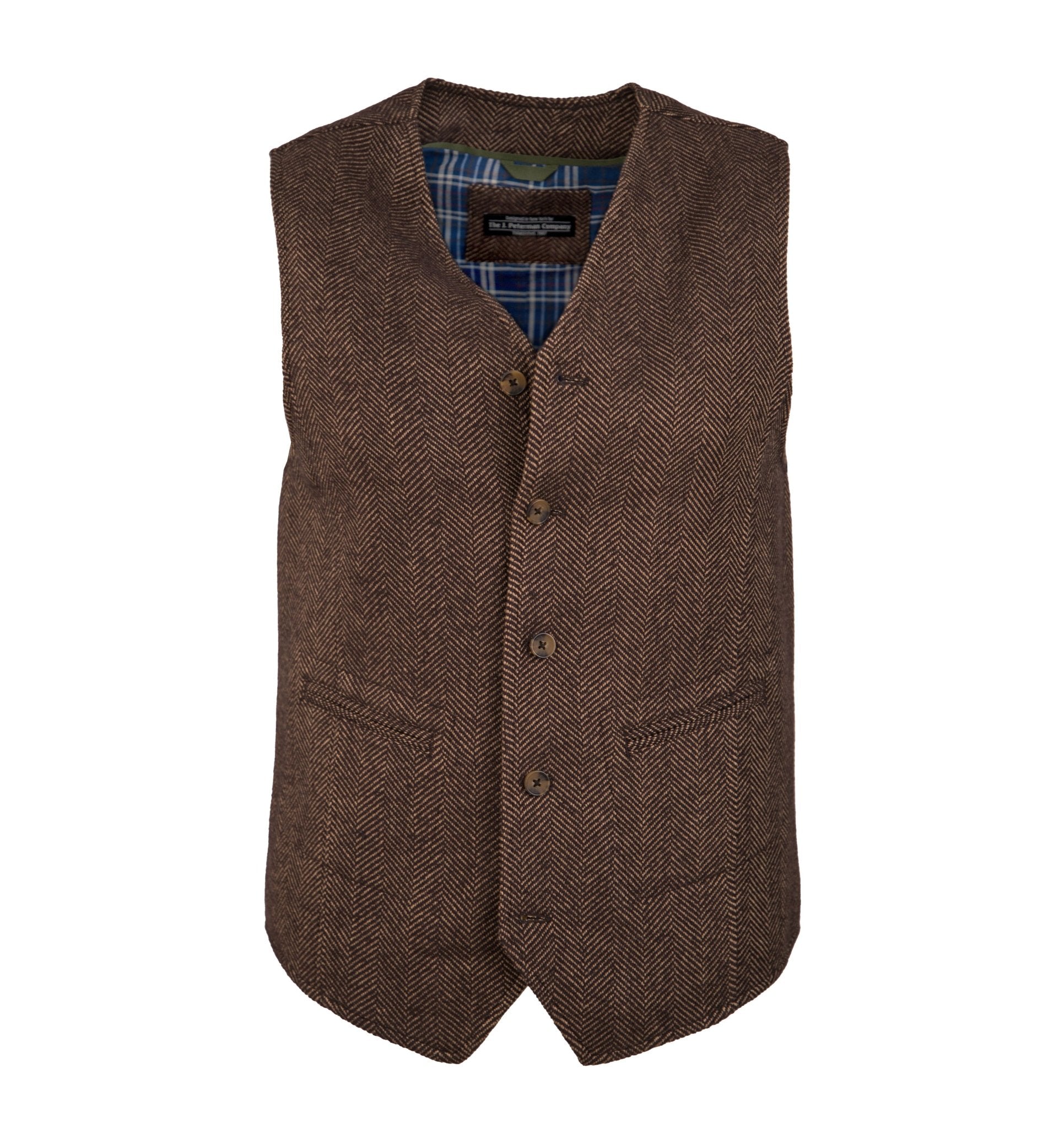 Back East Herringbone VestBrown