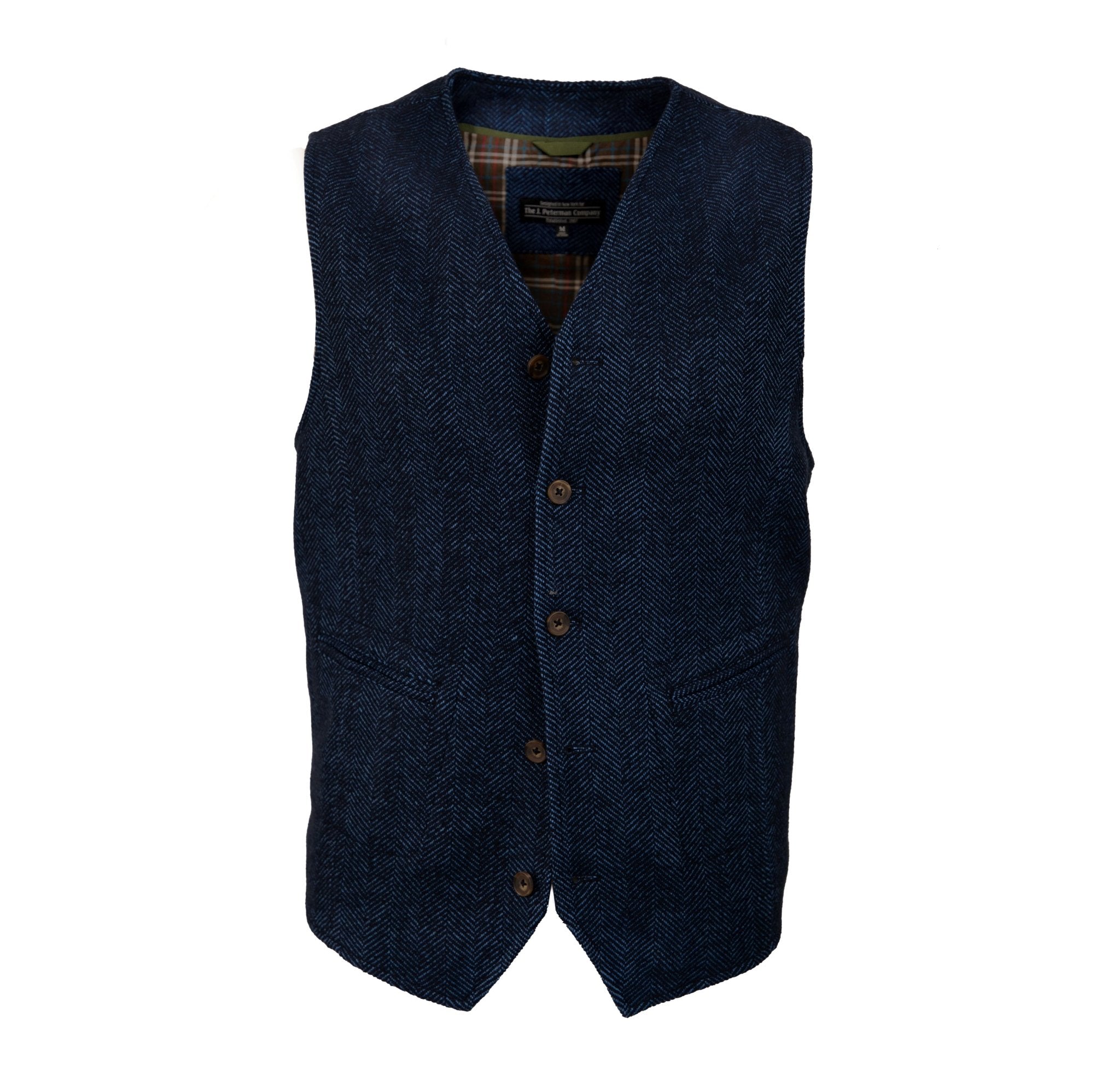 Back East Herringbone VestIndigo