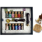 Bead Sealing Wax Starter Kit with Wax Seal Stamp, 12 colors Sealing Wax and Melting SpoonNo Stamp - I'll add my own