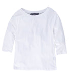 Boatneck Ballet Pima Knit TeeWhite