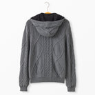 Cable Knit HoodieCharcoal