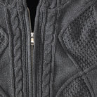 Cable Knit HoodieCharcoal