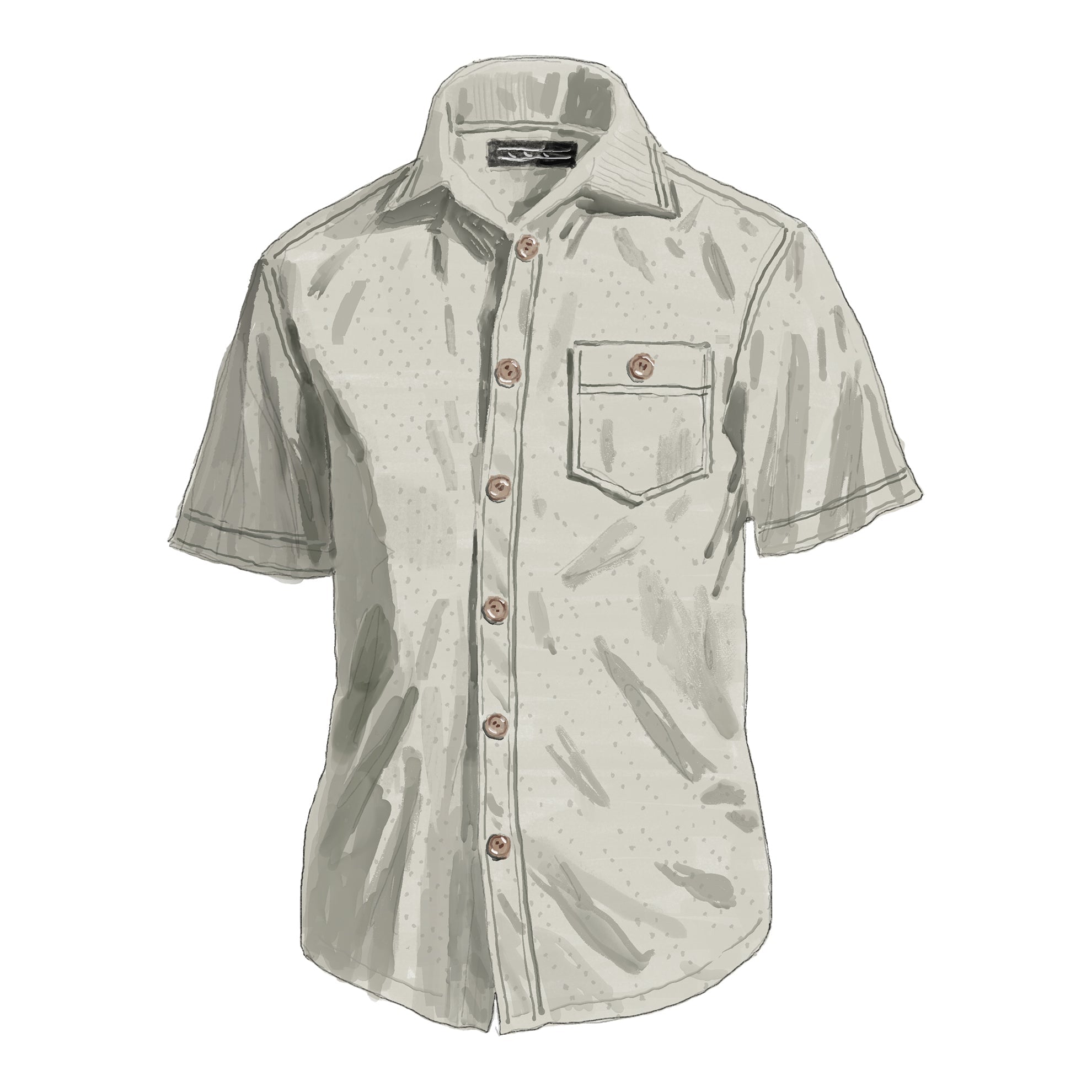 Classic Button - Up PoloStone