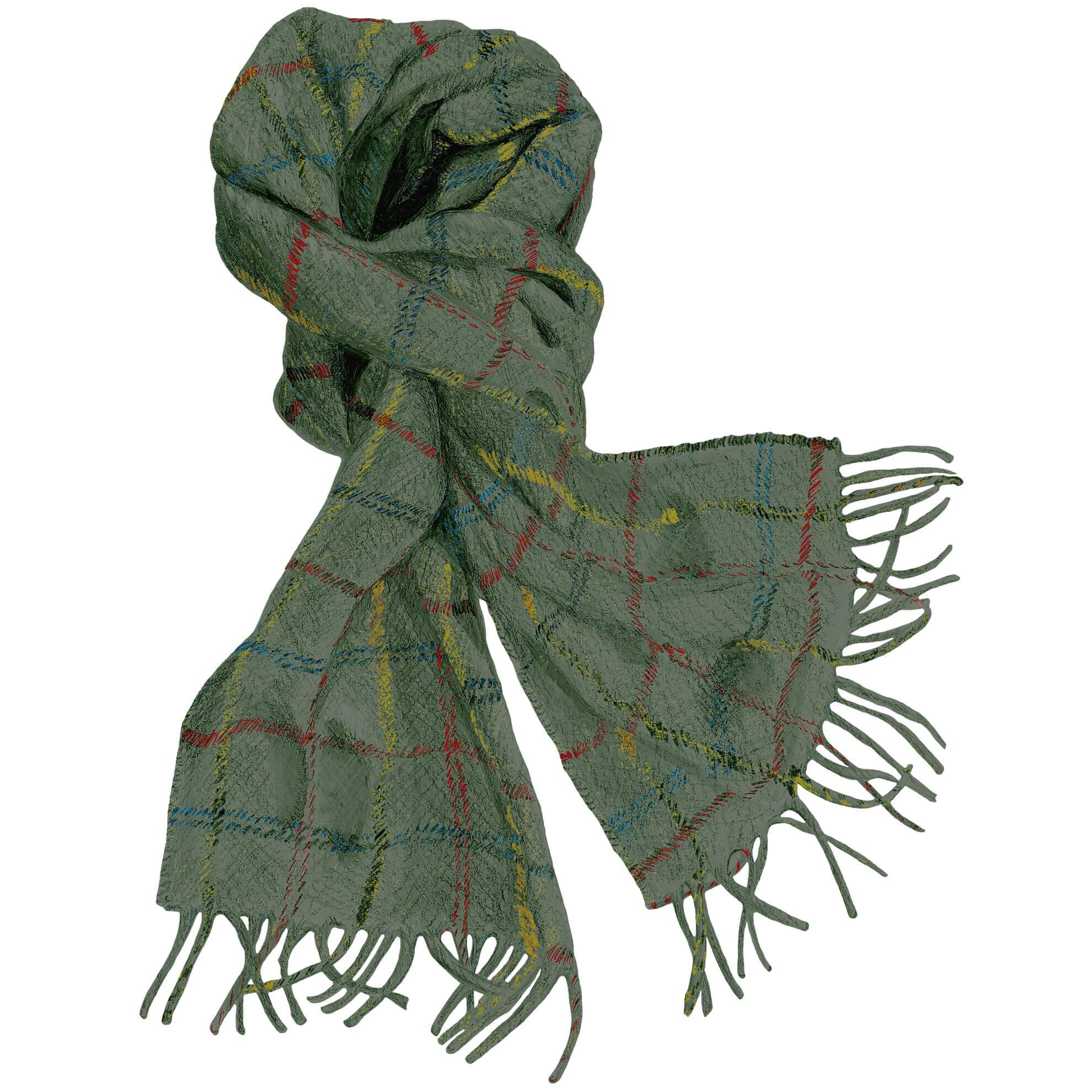 Delph Yorkshire ScarfGreen Plaid