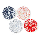 Dessert Plates Set of 4Blue/Red