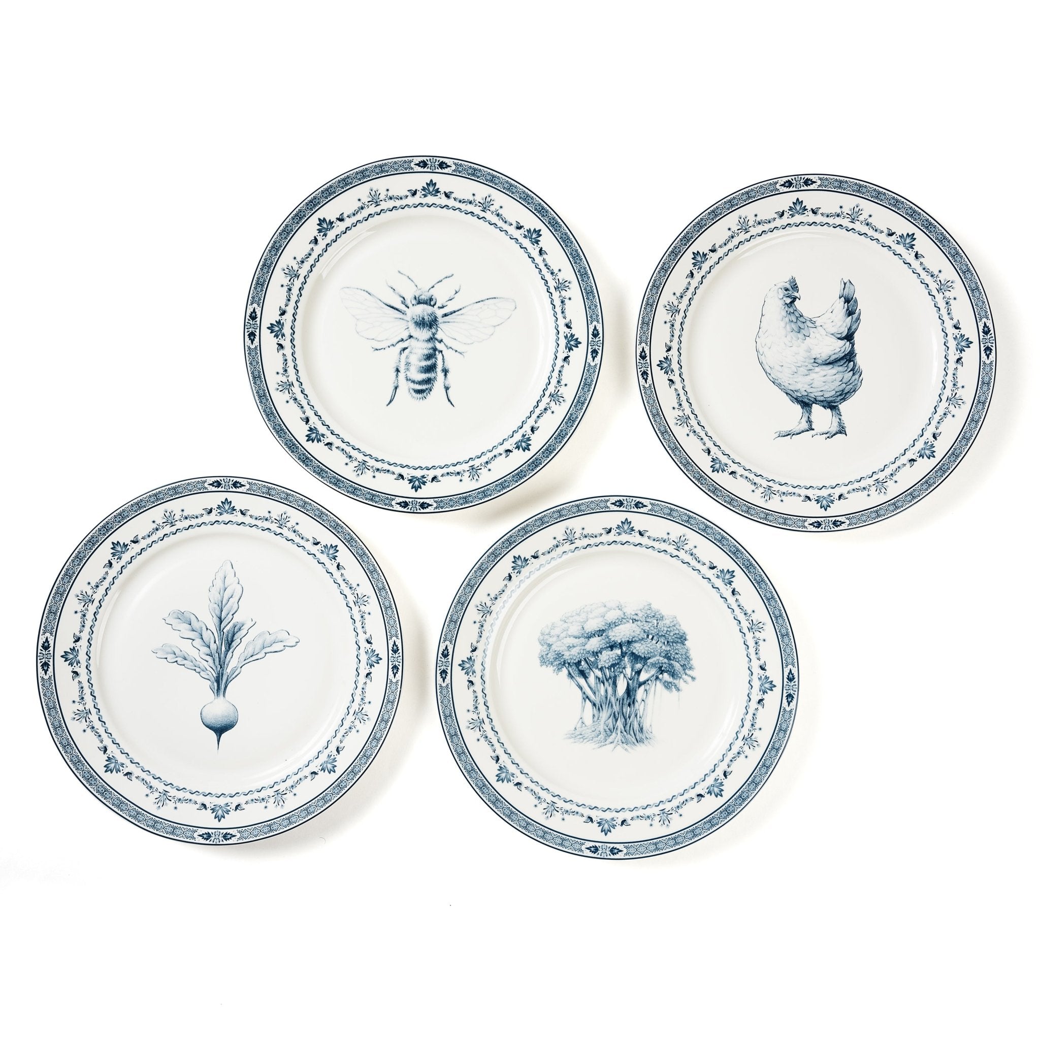 Dinner Plates Set of 4Blue