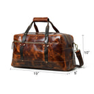 Espresso Elegance Carry on Duffle, Saddle Tan