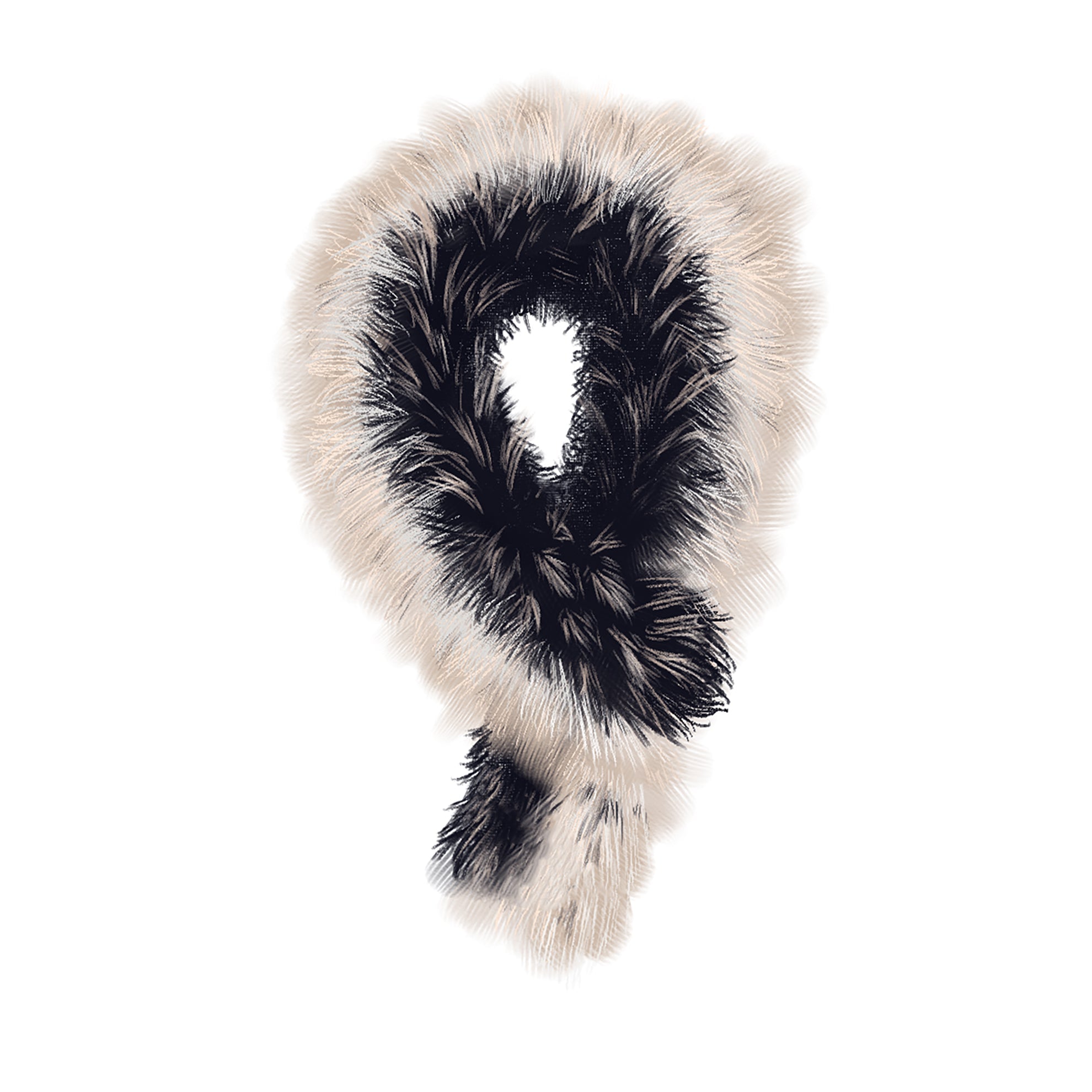 Faux Fur Loop ScarfIvory Fox