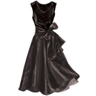 Glamorous Velvet and Taffeta Cocktail DressBlack