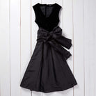 Glamorous Velvet and Taffeta Cocktail DressBlack