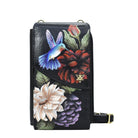 Hand Painted Crossbody Phone Wallet OrganizerHummingbird Heaven