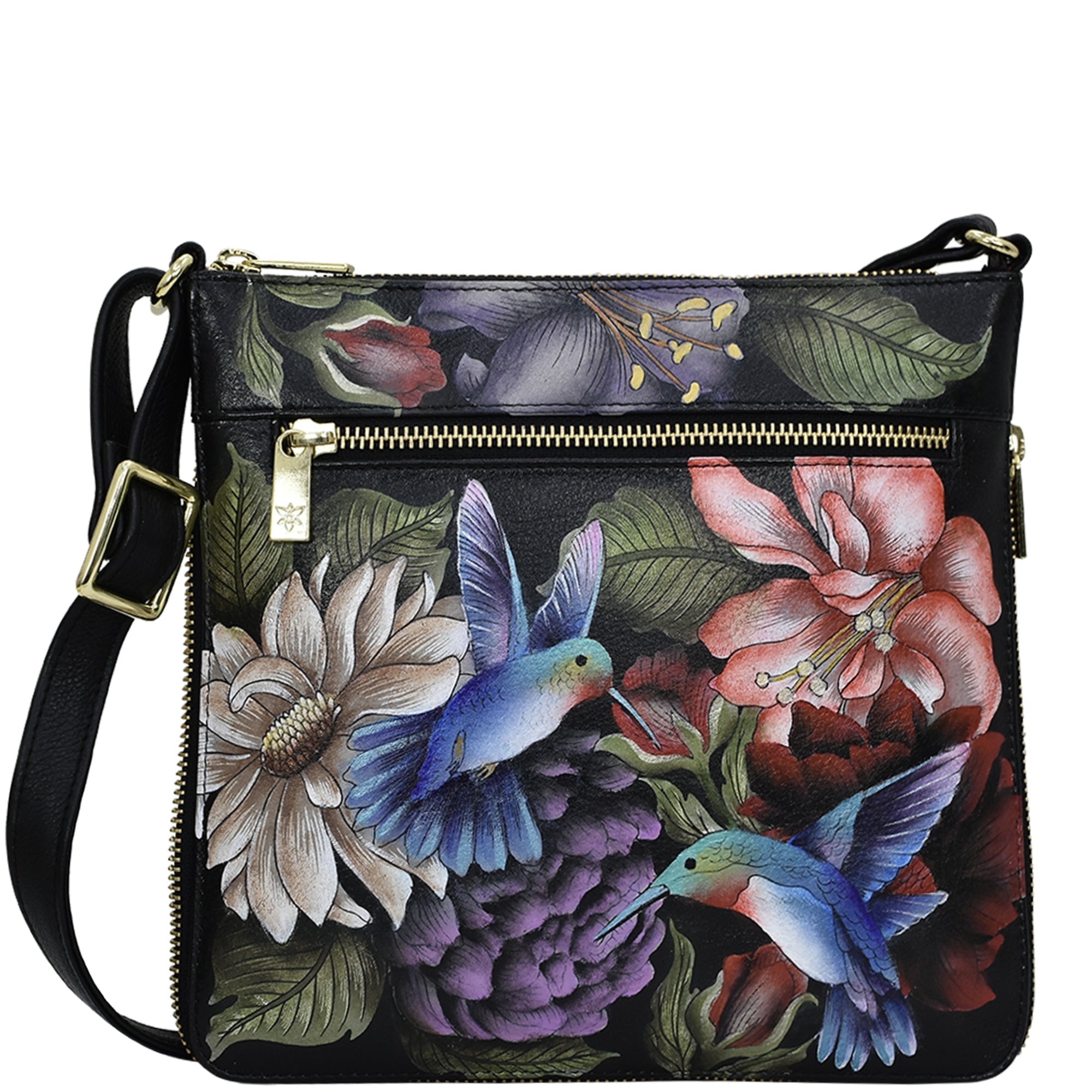 Hand Painted Expandable CrossbodyHummingbird Heaven