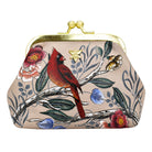 Hand - Painted Leather Coin PurseCardinal