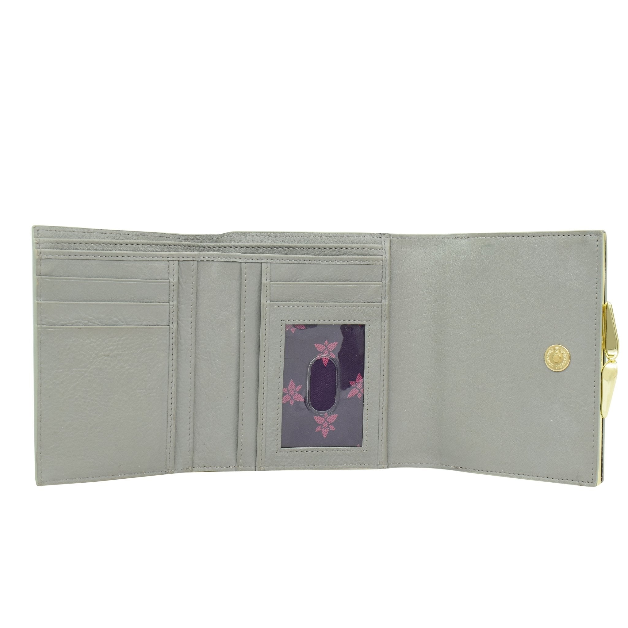 Hand Painted Two - Fold Wallet with RFIDMagnolia Taupe