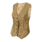 Women's tweed waistcoat, camel colored. 