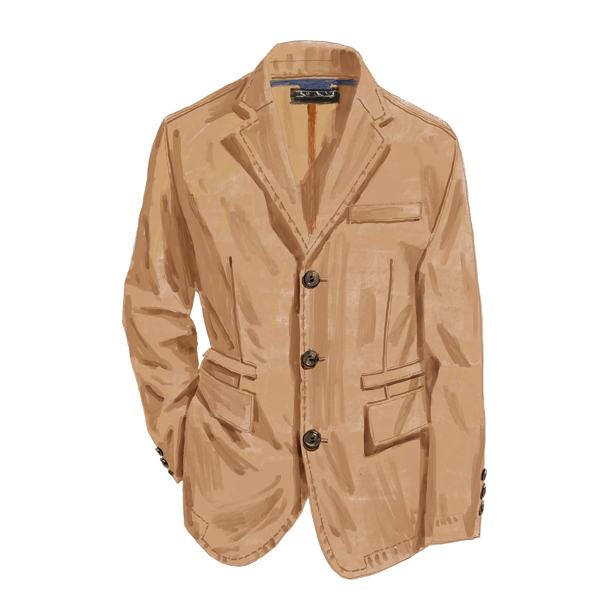 Lightweight Wool Travel Sport CoatCamel