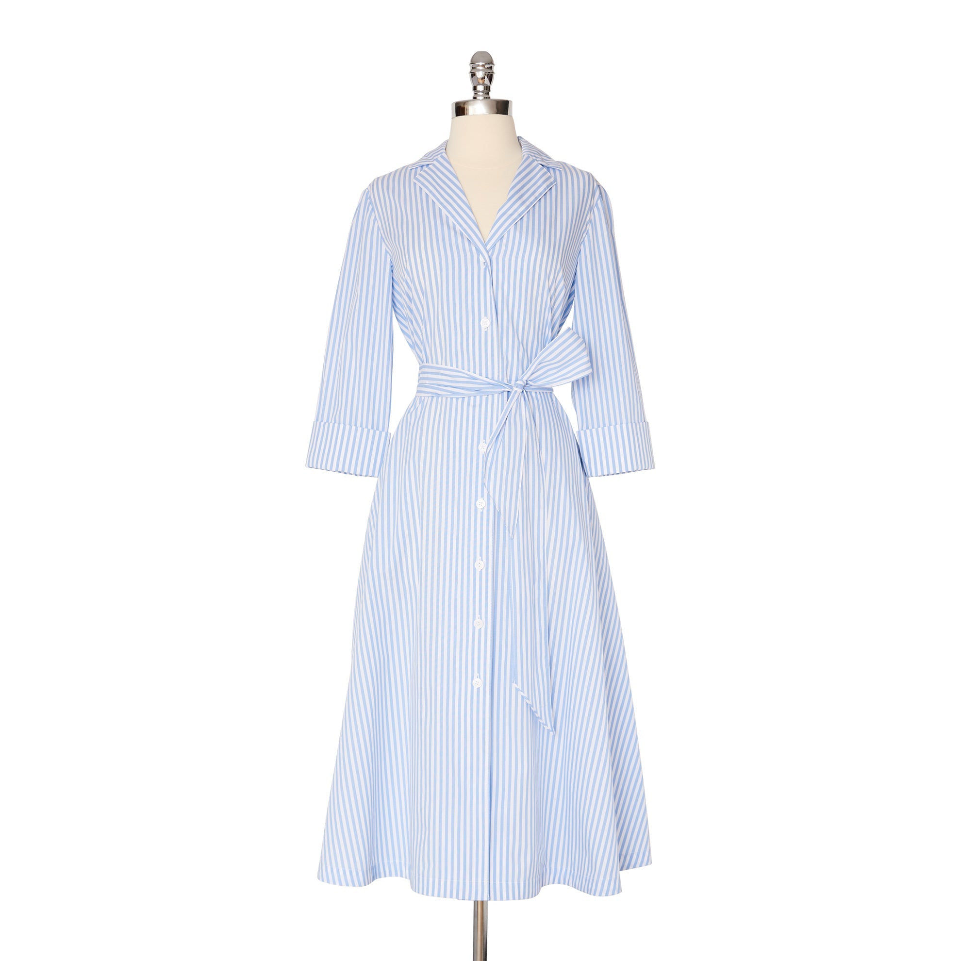 Long - Sleeve 1947 DressBlue White Stripe