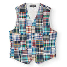 Madras Patchwork VestBlue Multi