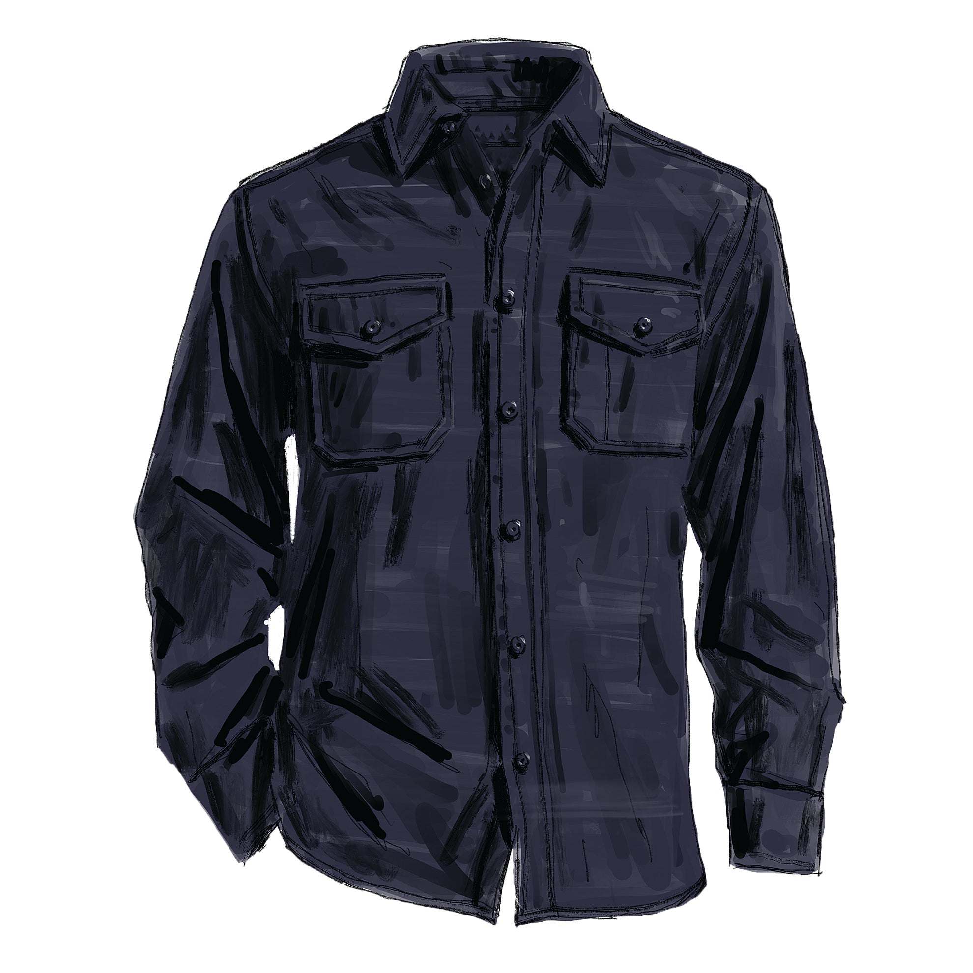 Moleskin CPO ShirtDark Navy