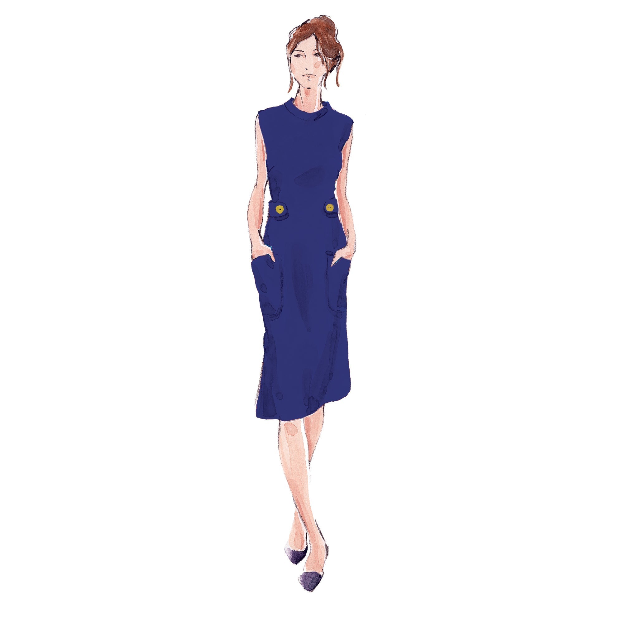 Nora Shift DressCobalt Blue