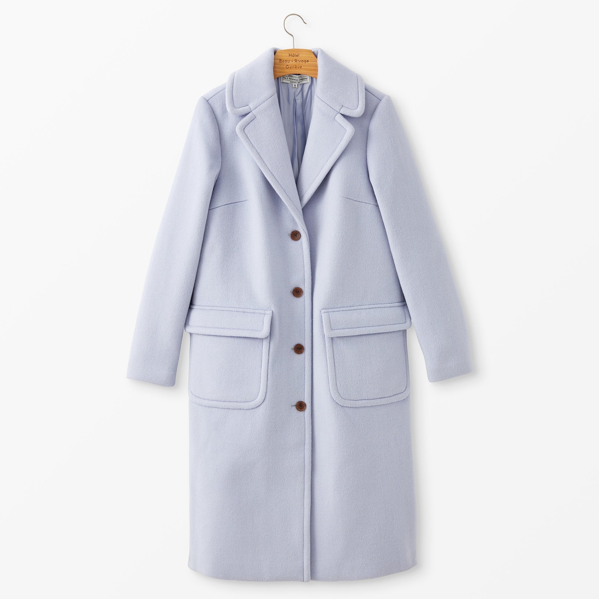 Patch Pocket Barrel CoatPowder Blue