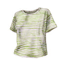 Pima Knit Relaxed CrewGreen Stripe