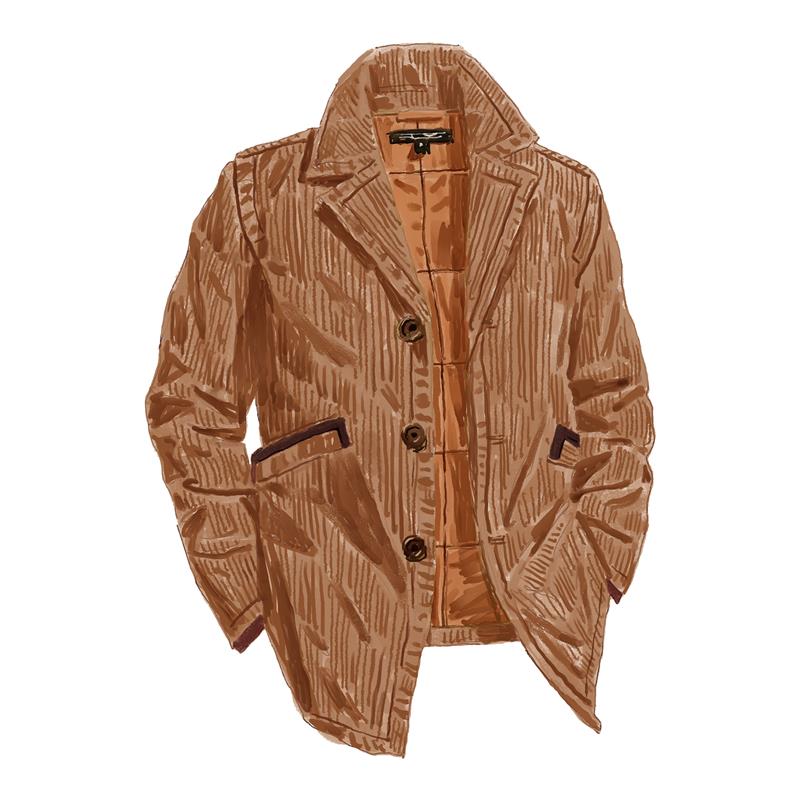 Quilted Corduroy OvercoatSand