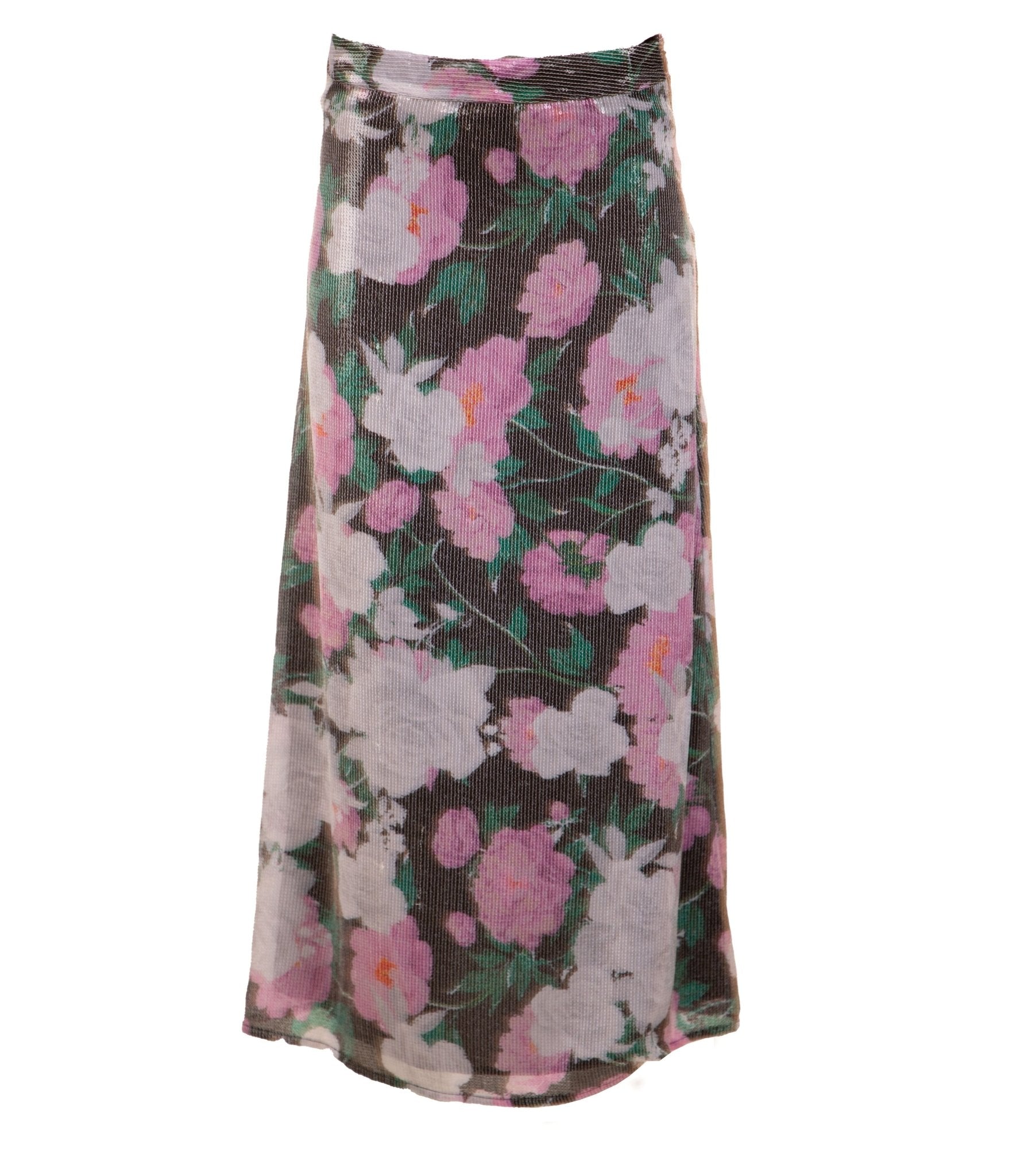 Roses and Sequins Maxi SkirtFloral