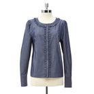 Ruffled Chambray BlouseIndigo