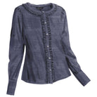 Ruffled Chambray BlouseIndigo