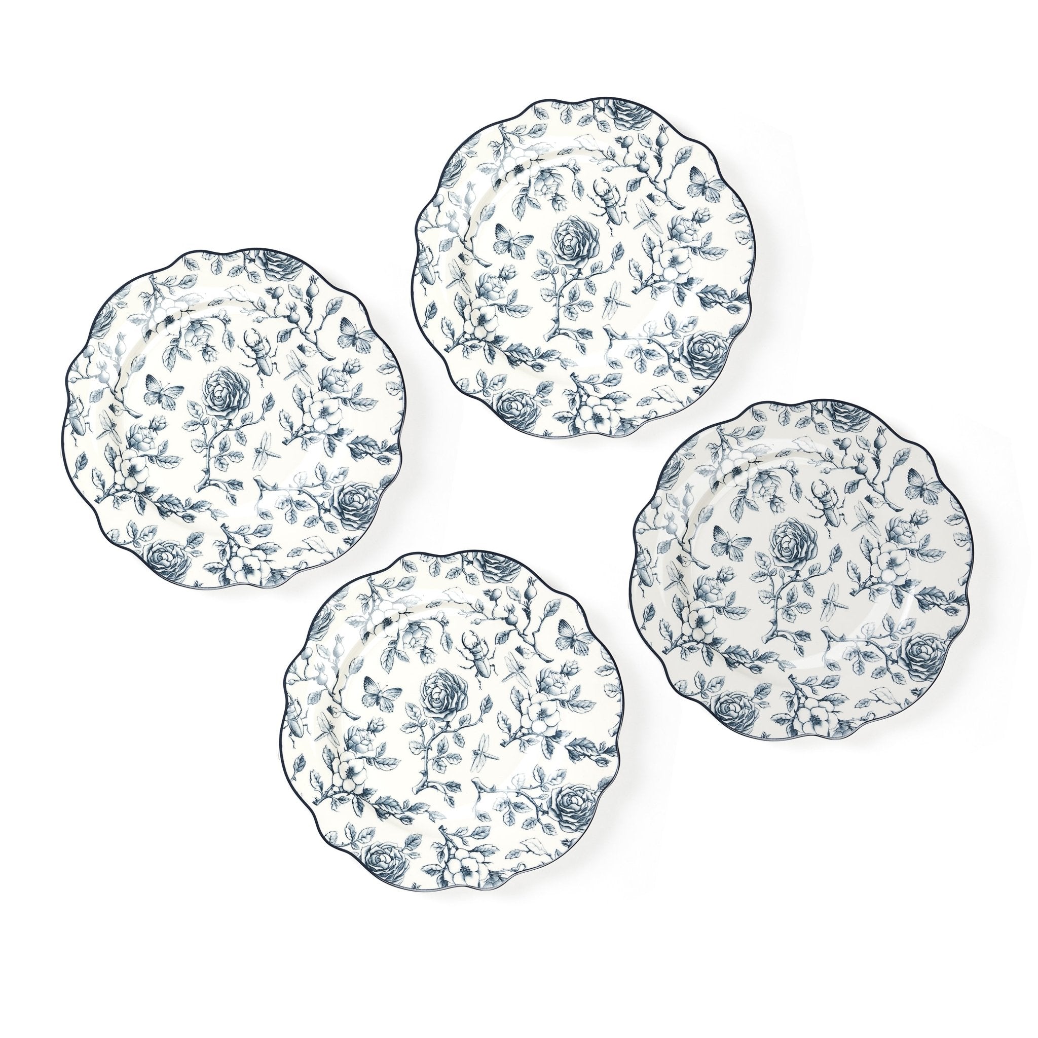 Salad Plates Set of 4Blue