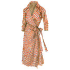 Stylish Wrap DressOrange Geo