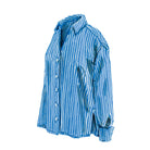 The Grown - Up Cotton Poplin ShirtBlue Microstripe