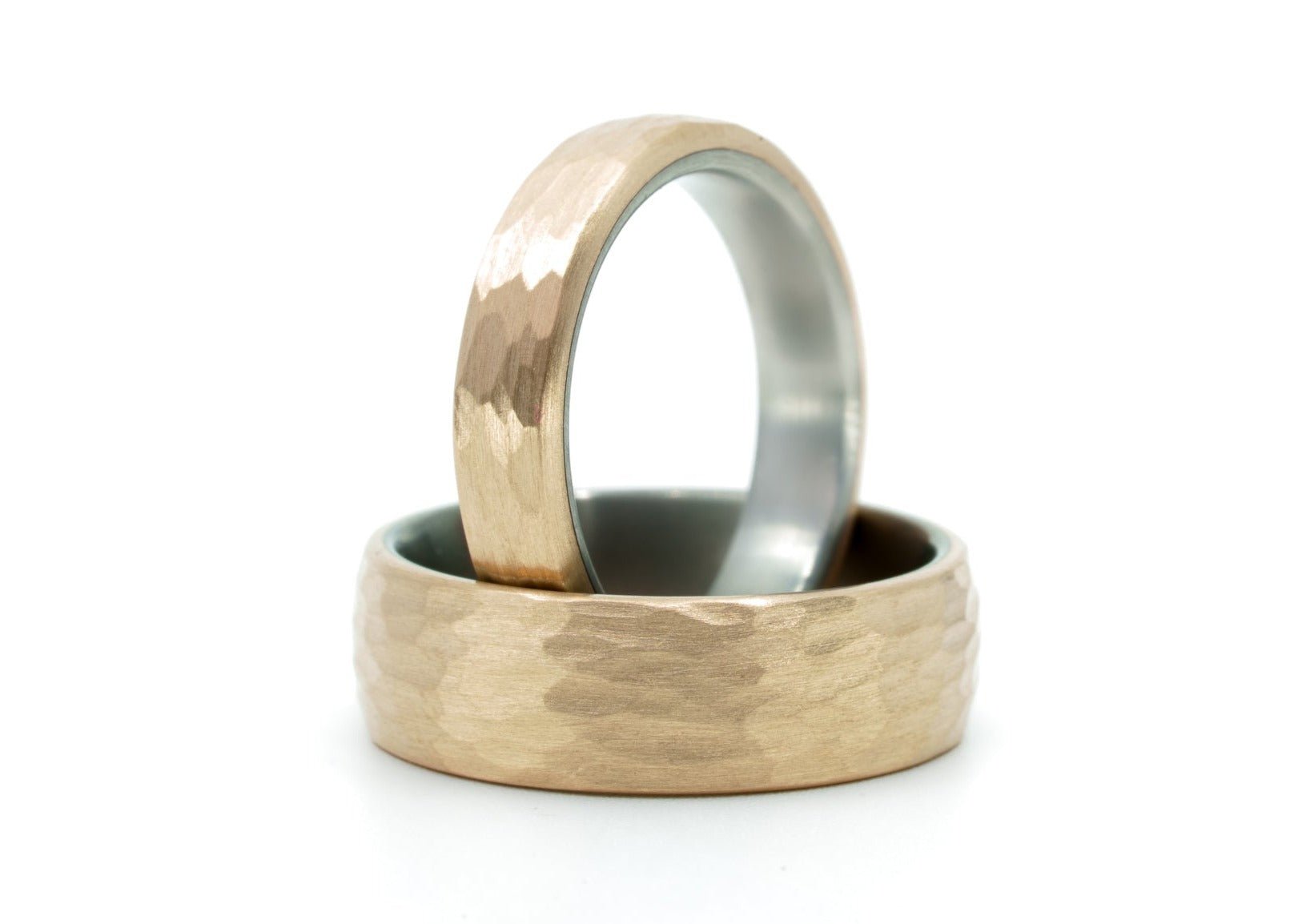 The Hammered 'Wilder' Bronze x Titanium Ring5