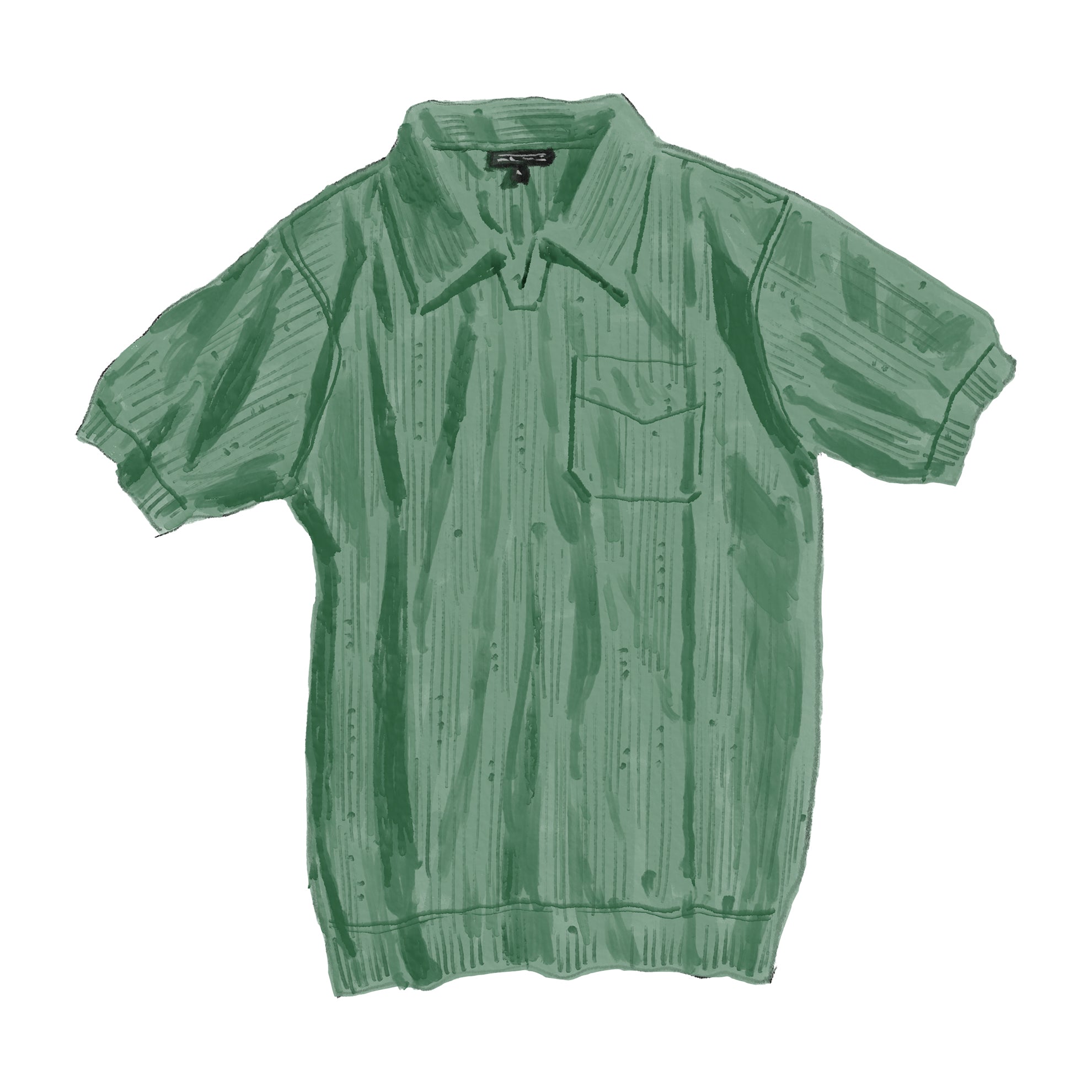 The Italian T-Shirt Polo Olive