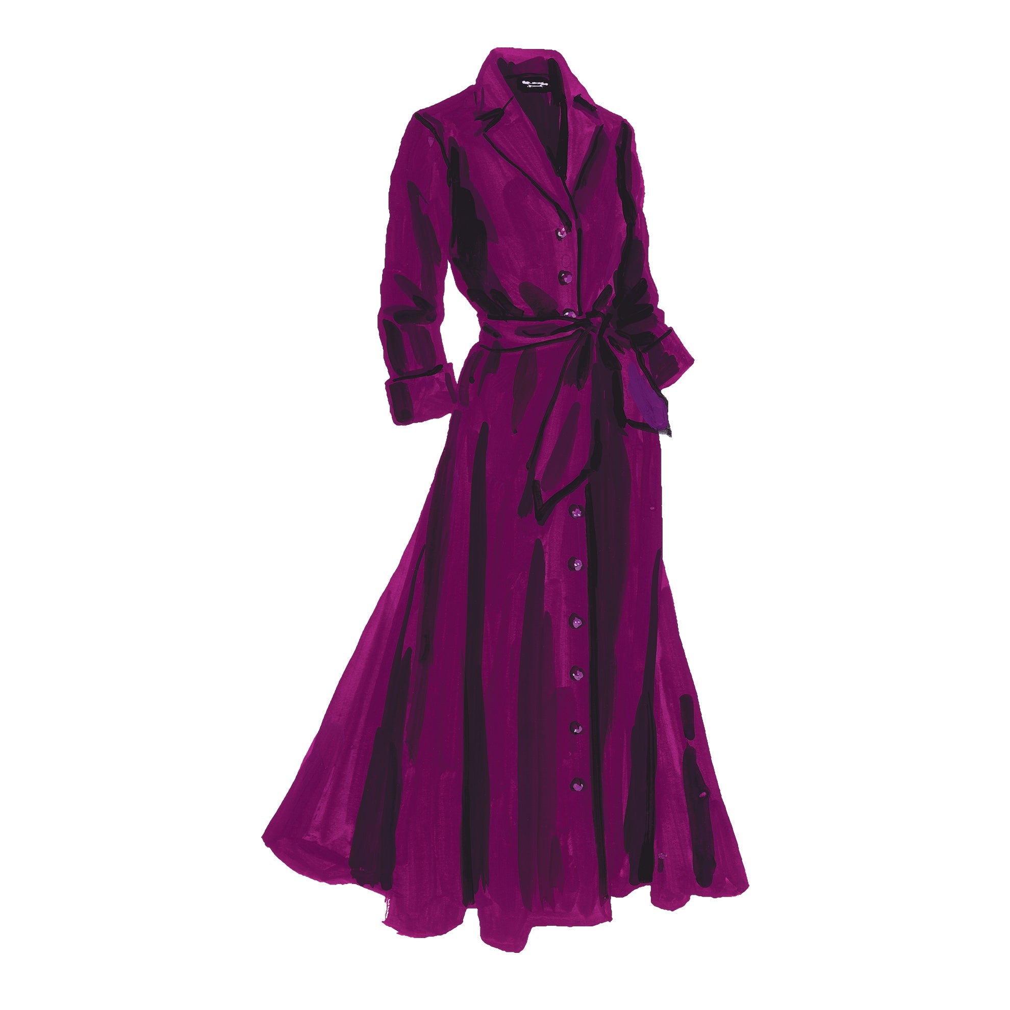 The Long - Sleeve 1947 DressImperial Purple