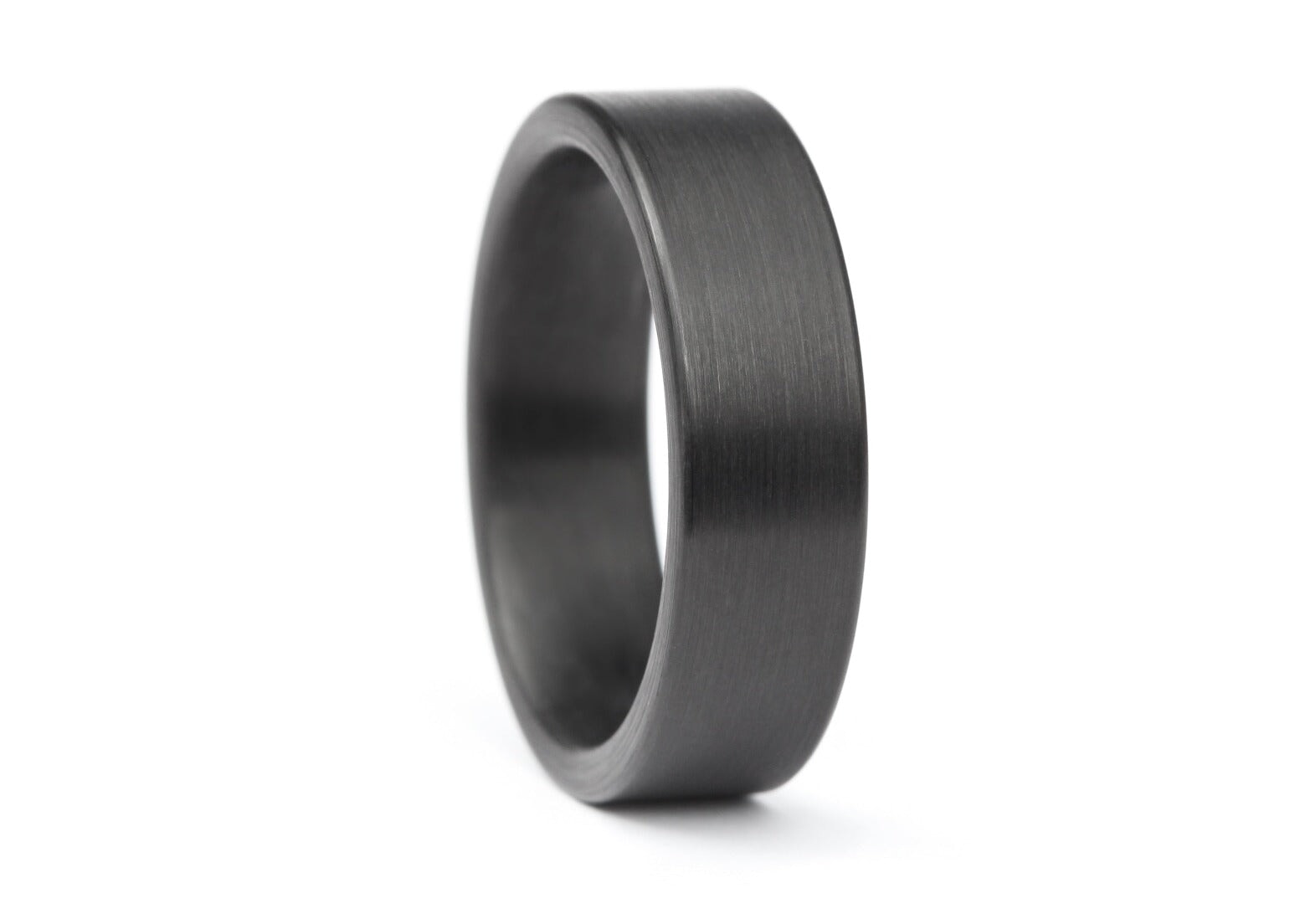 The Minimalist 'Zuna' Brushed Tungsten RingBlack