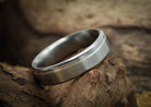 Titanium "Eero" Ring with Flowing InlaySterling Silver