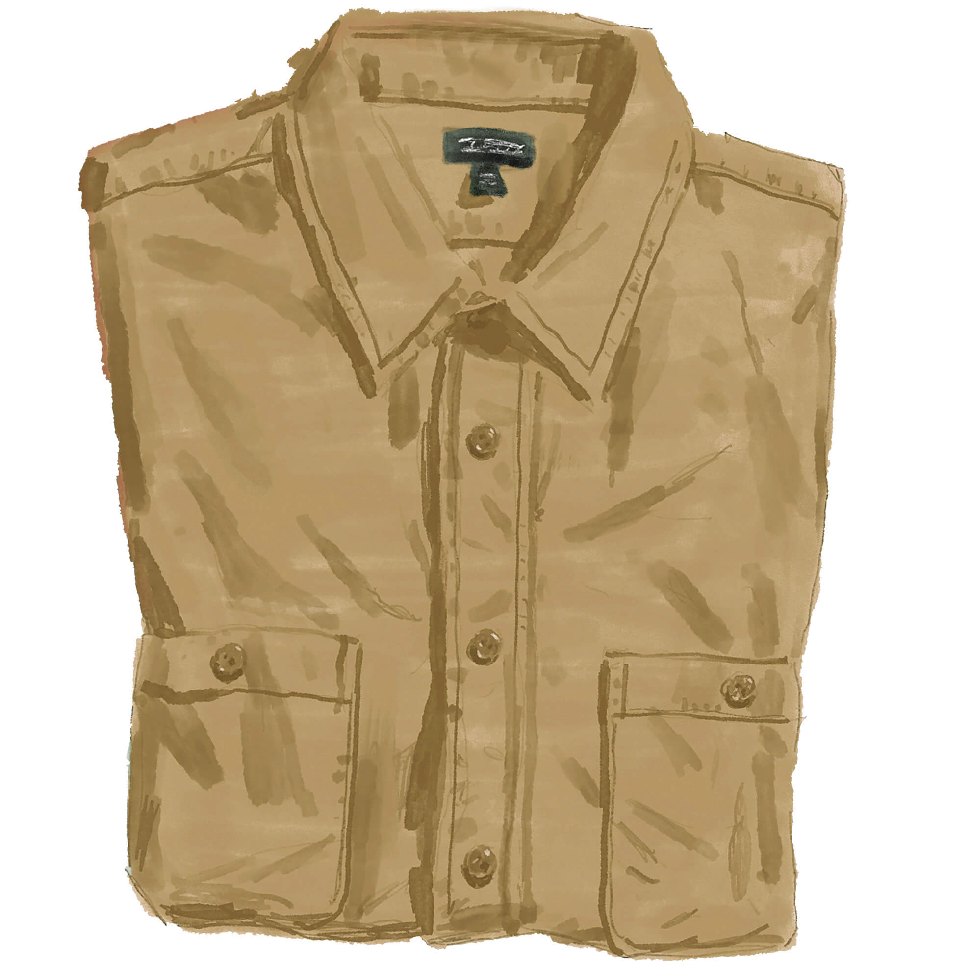 USN Poplin Deck ShirtKhaki