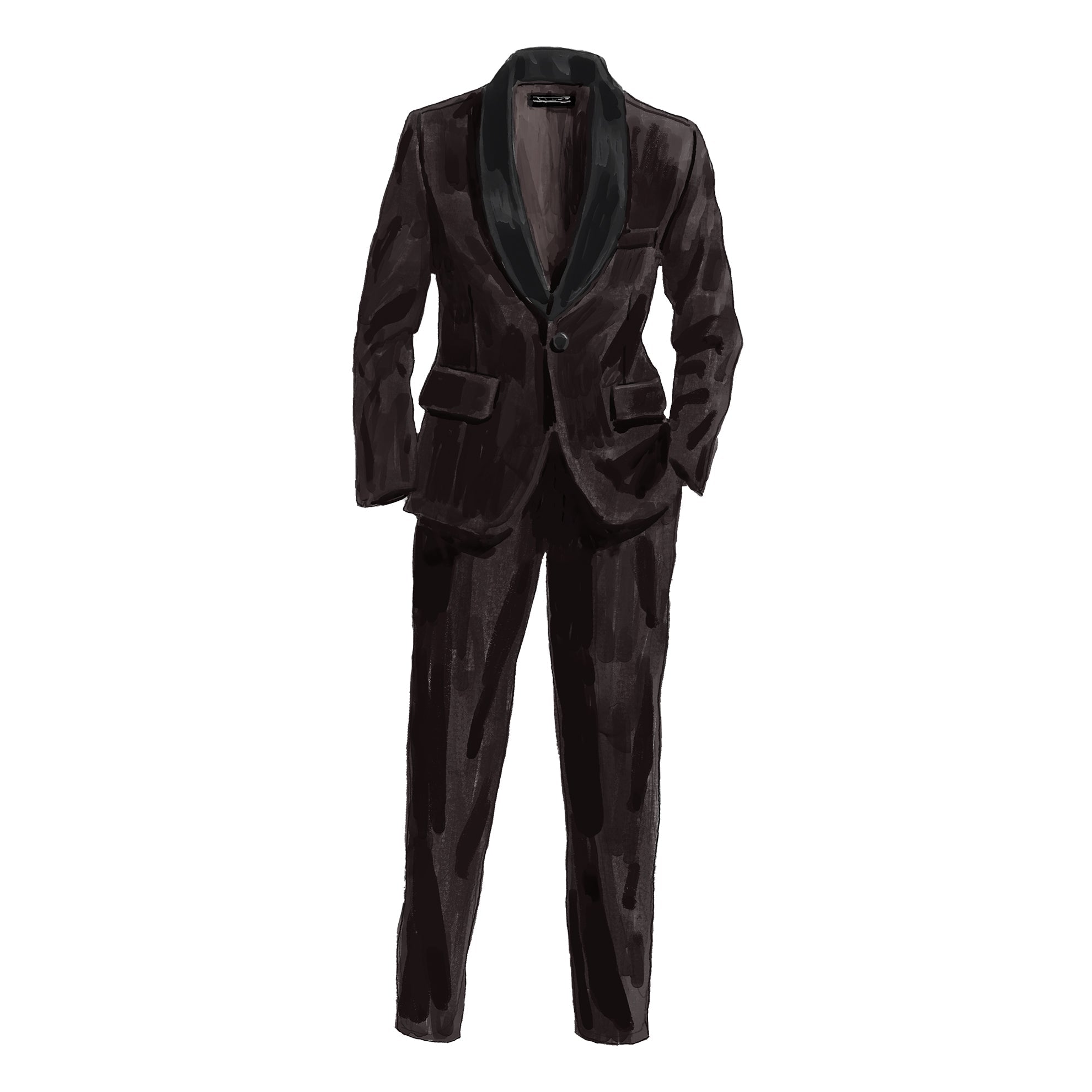 Velvet Tuxedo JacketBlack