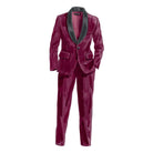 Velvet Tuxedo JacketBurgundy