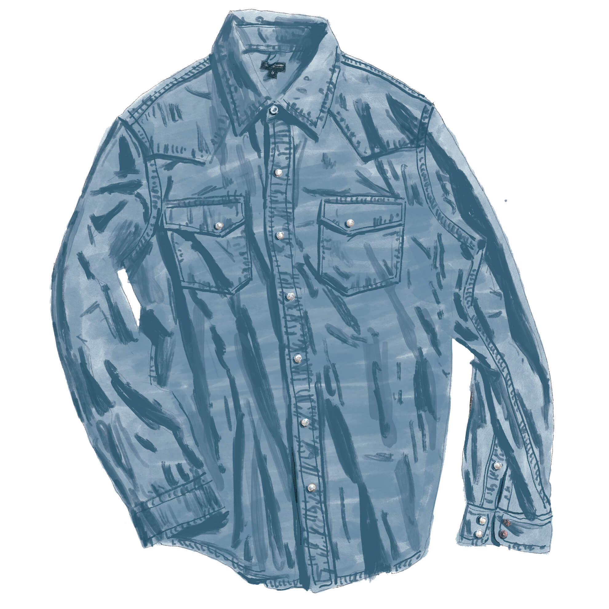 Western Denim ShirtIndigo Wash